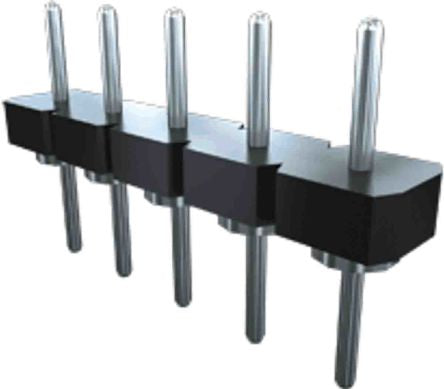 Samtec BBL Series Pin Header, 9 Contact(s), 2.54 mm Pitch, 1 Row(s), Unshrouded [BBL-109-T-E]; 196-6819
