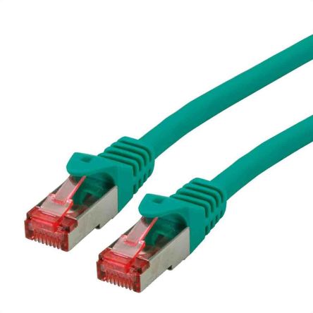 Roline, 300mm Cat6, Green RJ45 to Male RJ45 Male, S/FTP Shielded, Terminated LSZH Sheath [21.15.2954-50]; 197-3545