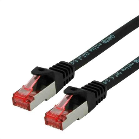 Roline, 1m Cat6, Black RJ45 to Male RJ45 Male, S/FTP Shielded, Terminated LSZH Sheath [21.15.2651-100]; 197-3563