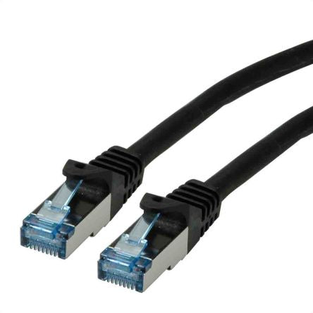 Roline, 1m Cat6a, Black RJ45 to Male RJ45 Male, S/FTP Shielded, Terminated LSZH Sheath [21.15.2851-100]; 197-3631