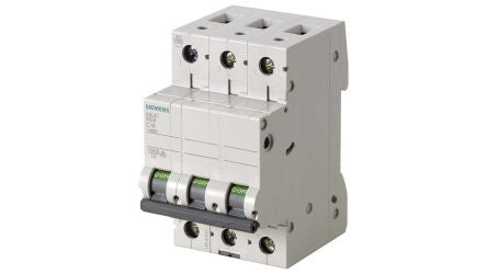 Siemens SENTRON 5SL4 MCB, 3P, 16A Curve B, 10 kA Breaking Capacity [5SL4316-6]; 202-7185