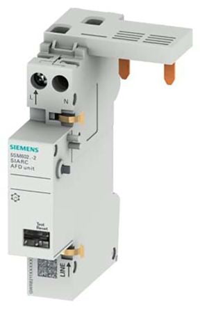 Siemens Fire Safety Circuit Breaker, 16A Current Rating, 1P Poles, 16mA Trip Sensitivity, SENTRON Range [5SM6021-2]; 202-7206