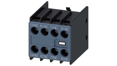 Siemens Auxiliary Contact, 4 Contact, 1NO + 3NC, Snap-On, SIRIUS 3RH2911 [3RH2911-1GA13]; 203-2064