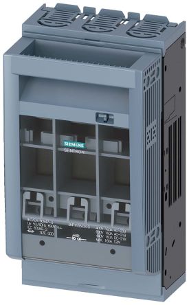Siemens Fuse Switch Disconnector, 3 Pole, 160A Max Current, 160A Fuse Current [3NP1133-1CA10]; 203-2109