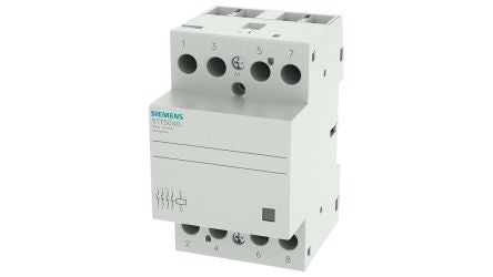 Siemens SENTRON 5TT INSTA Contactor, 230 V ac Coil, 4-Pole, 40 A, 4NO [5TT5840-0]; 203-2229