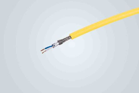 HARTINGT1 Industrial TW1STER, 10m Cat5, Yellow, S/FTP Shielded, Unterminated Polyurethane Sheath [09456002004]; 203-9062