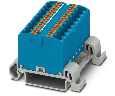 Phoenix Contact Distribution Block, 18 Way, 4mm², 24A, 690 V, Green [3273178]; 207-2963