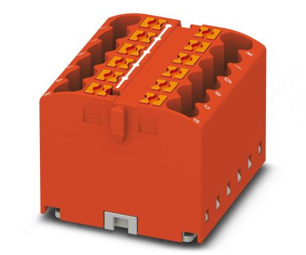 Phoenix Contact Distribution Block, 12 Way, 4mm², 24A, 450 V, Red [3273420]; 207-3000