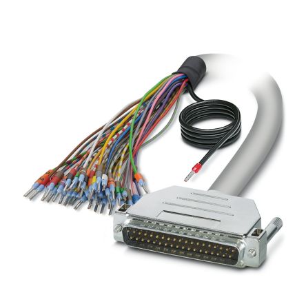 Phoenix Contact Male 37 Pin D-sub Unterminated Serial Cable, 1m, 25/S, CABLE-D-37SUB/M/OE/0 Series [2926580]; 209-8197