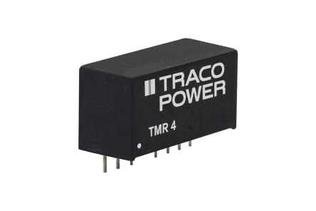 TRACOPOWER TMR DC-DC Converter, 15V dc/ 266mA Output, 9 → 18 V dc Input, 4W, Through Hole, +85°C Max Temp -40°C [TMR 4-1213]; 209-9795