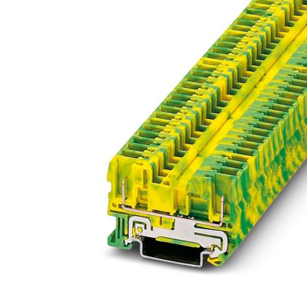 Phoenix Contact 2-Way Earth Terminal Block, 0.08 - 6mm², 28 - 10 AWG Wire, Plug In, Spring Cage [3042748]; 212-7443