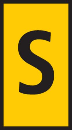 HellermannTyton WIC Snap On Clip On Cable Marker, Yellow, Pre-printed "S", 2.8 → 3.8mm Cable, for Cables and [561-02194 WIC2-S-PA66-YE]; 215-8646