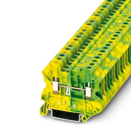 Phoenix Contact 3046223 UT 4 Series Green/Yellow, 0.14 → 6mm², ATEX, IECEx [3046223]; 216-3457