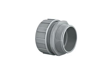 HellermannTyton Straight, Conduit Fitting, 32mm Nominal Size, M32, Polyamide 6.6, Grey IP65, IP66, IP67 rating [166-40706 PSR32-S-M32-PA66-GY]; 216-4266