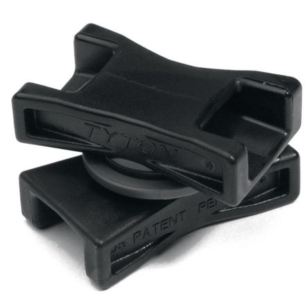 HellermannTyton Black Polyamide 6.6 (PA66) mounting, 152mm Max. Bundle [151-06502 DSWS5-PA66HS/PA46-BK]; 218-1471