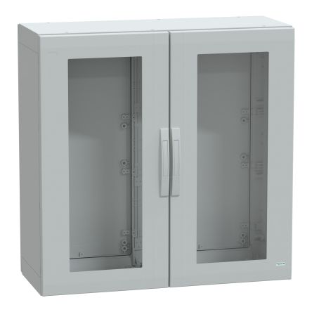 Schneider Electric PanelSeT Series Double-Door-Door Floor Standing Enclosure, IP65, 1000 x 1000 x 420mm [NSYPLA10104TG]; 220-6342