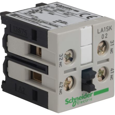 Schneider Electric Auxiliary Contact Block, 2NC, Front Mount, Tesys LA1Sk [LA1SK02]; 221-1113