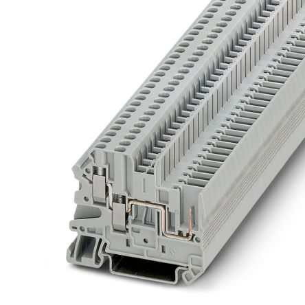 Phoenix Contact UT Series UT 2,5-TWIN/1P Feed Through Terminal Block, 3-Way, 24A, 26-12-2020 AWG Wire, Screw Termination [3060490]; 225-2858