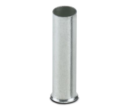 Phoenix Contact Bootlace Ferrule, 25mm Pin Length, 4.5mm Pin Diameter, Silver [1090628]; 226-4358