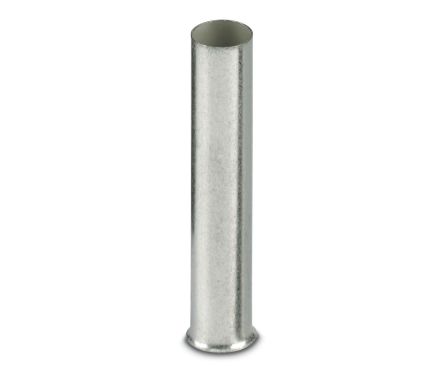 Phoenix Contact Bootlace Ferrule, 25mm Pin Length, 5.8mm Pin Diameter, Silver [1090632]; 226-4360