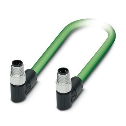 Phoenix Contact, 5m Cat5, Green M8 to Male M8 Male Shielded, Terminated PUR Sheath [1080536]; 226-5876