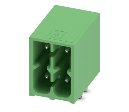 Phoenix Contact, 3.5mm Pitch, DMC 1.5, 2 Way, Right Angle, Pluggable Terminal Block, Header, Through Hole, Solder [1053808]; 228-6961