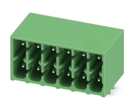 Phoenix Contact, 3.5mm Pitch, DMC 1.5, 6 Way, Right Angle, Pluggable Terminal Block, Header, Through Hole, Solder [1053812]; 228-6964