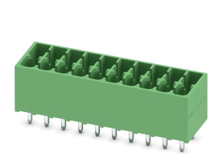 Phoenix Contact, 3.5mm Pitch, DMCV 1.5, 10 Way, Pluggable Terminal Block, Header, Plug-In, 1053851 [1053851]; 228-6973