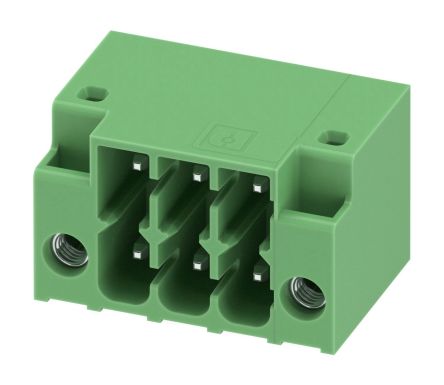 Phoenix Contact, 3.5mm Pitch, DMC 1.5, 3 Way, Right Angle, Pluggable Terminal Block, Header, Through Hole, Solder [1053866]; 228-6979