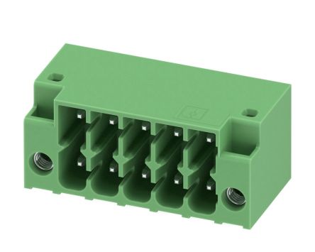 Phoenix Contact, 3.5mm Pitch, DMC 1.5, 5 Way, Right Angle, Pluggable Terminal Block, Header, Through Hole, Solder [1053868]; 228-6980