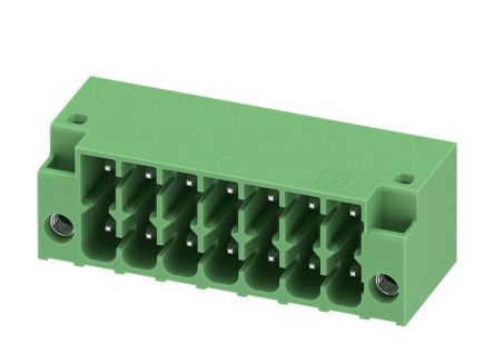 Phoenix Contact, 3.5mm Pitch, DMC 1.5, 7 Way, Right Angle, Pluggable Terminal Block, Header, Through Hole, Solder [1053870]; 228-6982