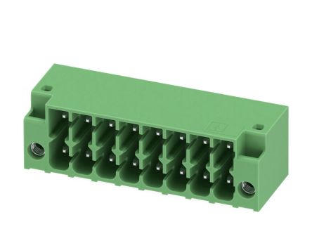 Phoenix Contact, 3.5mm Pitch, DMC 1.5, 8 Way, Right Angle, Pluggable Terminal Block, Header, Through Hole, Solder [1053871]; 228-6983