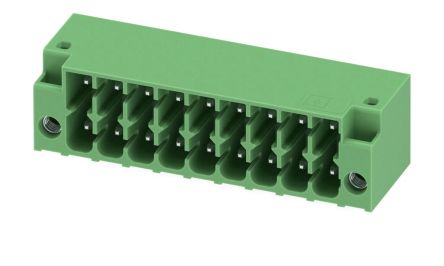 Phoenix Contact, 3.5mm Pitch, DMC 1.5, 9 Way, Right Angle, Pluggable Terminal Block, Header, Through Hole, Solder [1053872]; 228-6984