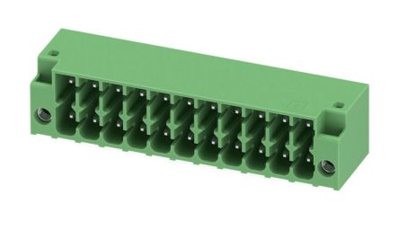 Phoenix Contact, 3.5mm Pitch, DMC 1.5, 11 Way, Right Angle, Pluggable Terminal Block, Header, Through Hole, Solder [1053874]; 228-6986