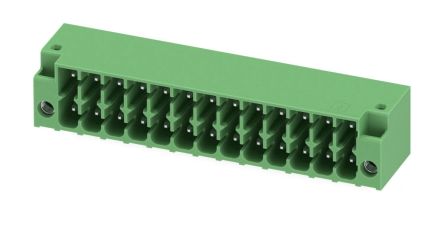 Phoenix Contact, 3.5mm Pitch, DMC 1.5, 13 Way, Right Angle, Pluggable Terminal Block, Header, Through Hole, Solder [1053876]; 228-6988