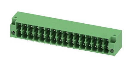Phoenix Contact, 3.5mm Pitch, DMC 1.5, 16 Way, Right Angle, Pluggable Terminal Block, Header, Through Hole, Solder [1053879]; 228-6991