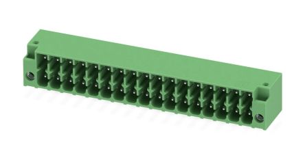Phoenix Contact, 3.5mm Pitch, DMC 1.5, 17 Way, Right Angle, Pluggable Terminal Block, Header, Through Hole, Solder [1053880]; 228-6992