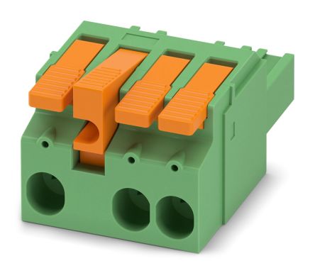 Phoenix Contact, 7.62mm Pitch, LPC 6, 3 Way, , Pluggable Terminal Block, Plug, Cable Mount, Push-In Termination, 1716931 [1716931]; 228-7040