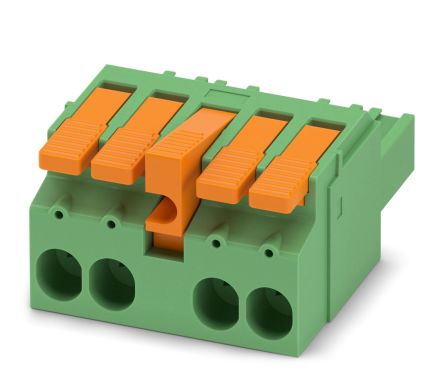 Phoenix Contact, 7.62mm Pitch, LPC 6, 4 Way, , Pluggable Terminal Block, Plug, Cable Mount, Push-In Termination, 1716941 [1716941]; 228-7042