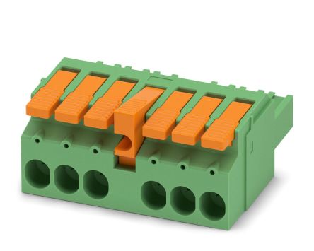 Phoenix Contact, 7.62mm Pitch, LPC 6, 6 Way, , Pluggable Terminal Block, Plug, Cable Mount, Push-In Termination, 1716948 [1716948]; 228-7044