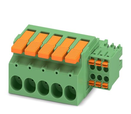 Phoenix Contact, 7.62mm Pitch, LPCH 6, 11 Way, , Pluggable Terminal Block, Hybrid Plug, Cable Mount, Push-In [1716958]; 228-7050