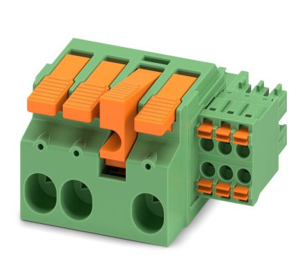 Phoenix Contact, 7.62mm Pitch, LPCH 6, 9 Way, , Pluggable Terminal Block, Hybrid Plug, Cable Mount, Push-In [1716971]; 228-7052