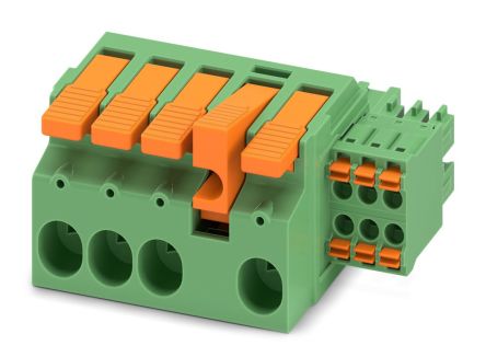 Phoenix Contact, 7.62mm Pitch, LPCH 6, 10 Way, , Pluggable Terminal Block, Hybrid Plug, Cable Mount, Push-In [1716989]; 228-7053
