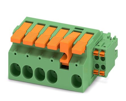 Phoenix Contact, 7.62mm Pitch, LPCH 6, 9 Way, , Pluggable Terminal Block, Hybrid Plug, Cable Mount, Push-In [1717003]; 228-7054