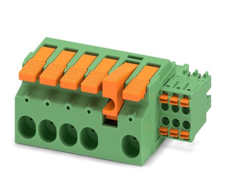 Phoenix Contact, 7.62mm Pitch, LPCH 6, 11 Way, , Pluggable Terminal Block, Hybrid Plug, Cable Mount, Push-In [1717005]; 228-7055