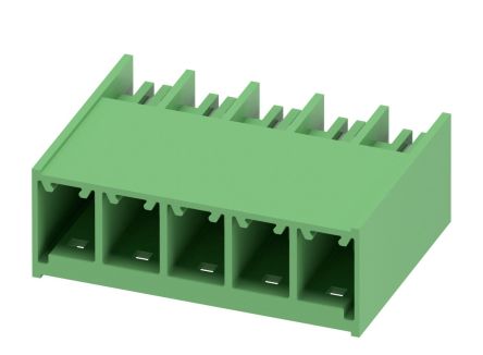 Phoenix Contact, 7.62mm Pitch, PC 6, 5 Way, Pluggable Terminal Block, Header, Plug-In, 1717019 [1717019]; 228-7056