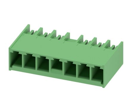 Phoenix Contact, 7.62mm Pitch, PC 6, 6 Way, Pluggable Terminal Block, Header, Plug-In, 1717043 [1717043]; 228-7064