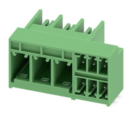Phoenix Contact, 7.62mm Pitch, PCH 6, 9 Way, , Pluggable Terminal Block, Hybrid Header, 1717104 [1717104]; 228-7066