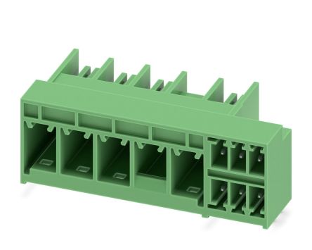 Phoenix Contact, 7.62mm Pitch, PCH 6, 10 Way, , Pluggable Terminal Block, Hybrid Header, 1717138 [1717138]; 228-7071