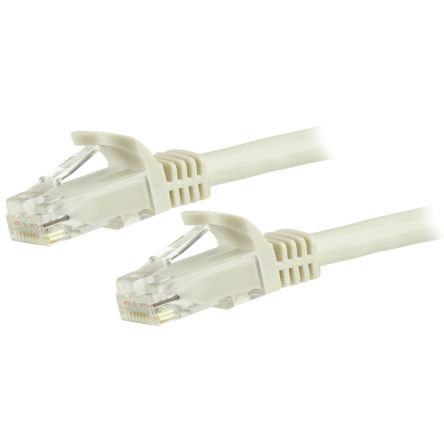 StarTech.com, 7.5m Cat6, White RJ45 to Male RJ45 Male, U/UTP Unshielded, Terminated PVC Sheath [N6PATC750CMWH]; 230-5585